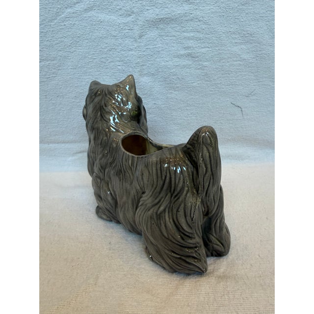 1940s 1940s Porcelain Yorkie Planter For Sale - Image 5 of 11