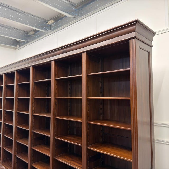 Large Classic English Open Bookcase For Sale - Image 9 of 15