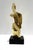 Abstract Late 20th Century Polished Bronzed Figural Sculpture on Black Acrylic Base For Sale - Image 3 of 8