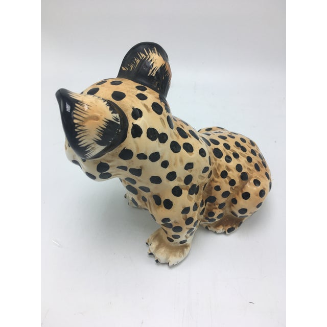 Vintage Ceramic Tiger For Sale - Image 4 of 6