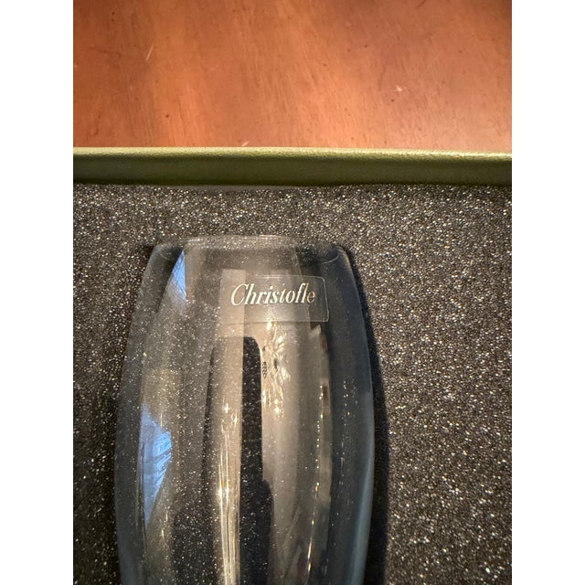 Contemporary Modern Christofle Albi Coffret Cadeau 2 Flutes with Gift Box For Sale - Image 3 of 11