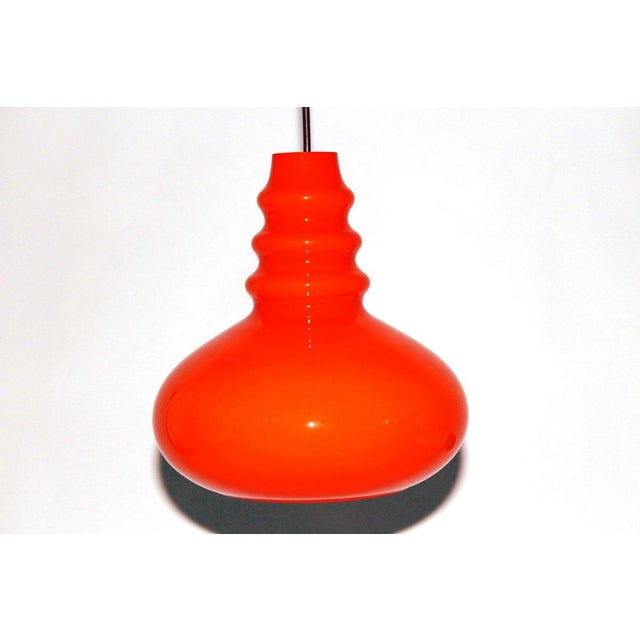 Opal glass white with orange overlay, 1 E27 socket, I have official proof of authenticity such as vintage catalogs,...