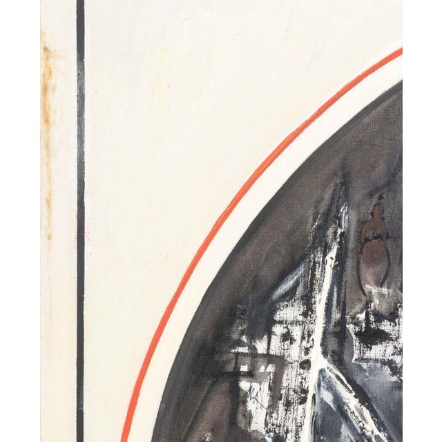 Late 20th Century Agudelo, Untitled (Abstract Silhouette Figures), Oil on Canvas For Sale - Image 5 of 10