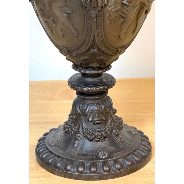 19th Century French Clodion-Style Bronzed Zinc Ewer with Bacchic Caryatid Handle For Sale - Image 18 of 18