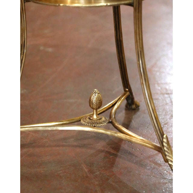 Early 20th Century Early 20th Century French Directoire Brass and Bronze Two-Tier Guéridon Table For Sale - Image 5 of 8