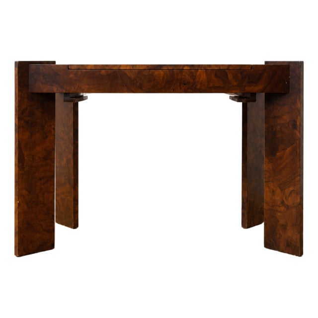 1970s Milo Baughman Style Backgammon Game Console Table For Sale