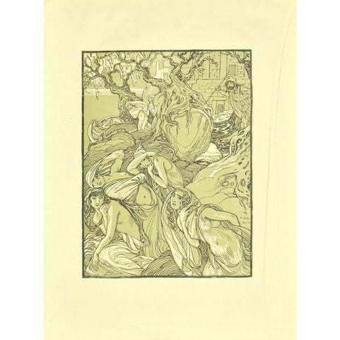The Escape of the Women is an original modern artwork realized by Ferdinand Bac (1859 - 1952) in 1922. Original Lithograph...