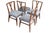 A set of six timeless and elegant X-back mahogany dining chairs designed by Tommi Parzinger for Charak Modern, 1950s....