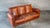 Vintage Art Deco Cognac Leather Sofa For Sale - Image 9 of 16