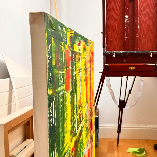 Autumn Expression Abstract Acrylic Painting by Shabs Beigh For Sale - Image 6 of 9