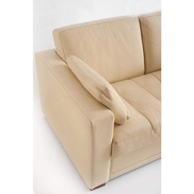 Vintage Two-Seater Sofa in Leather by Gerbet Grebot, 1990s For Sale - Image 11 of 15