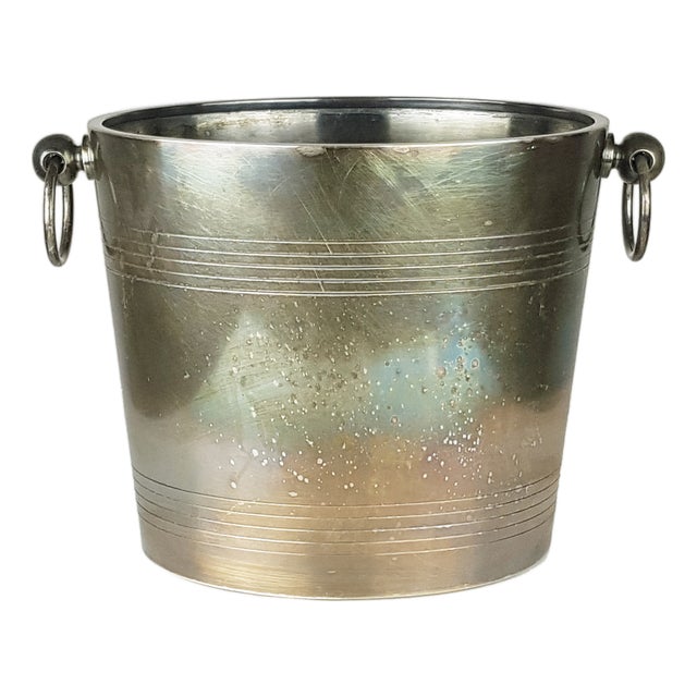 Mid-Century Modern Silver-Plated Metal Ice Bucket from Christofle For Sale