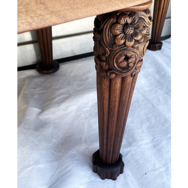 Large Walnut Buffet with Carved Legs and Royal Rouge Griotte Marble Top, 19th Century For Sale - Image 14 of 18
