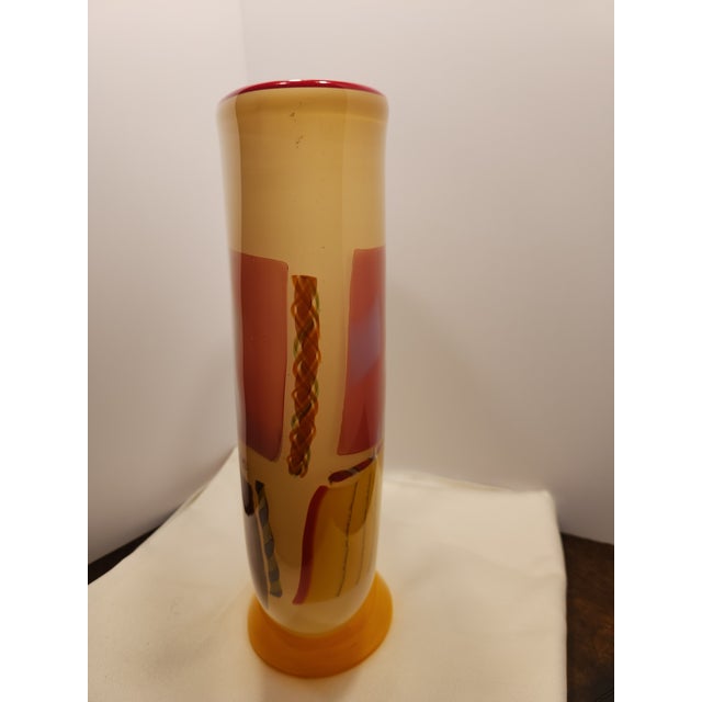 Pizzichillo & Gordon. 15.6"t×10"w 10.1 LBS "Crazy Quilt" Vase For Sale - Image 4 of 7