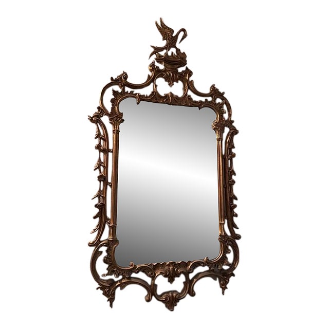 Phoenix Chippendale Rococo Style Gilt Wall Mirror For Sale