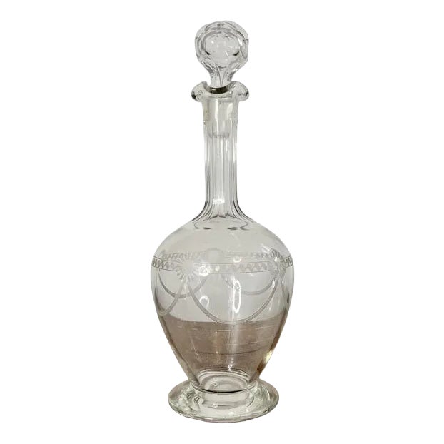Victorian Glass Decanter, 1880s For Sale