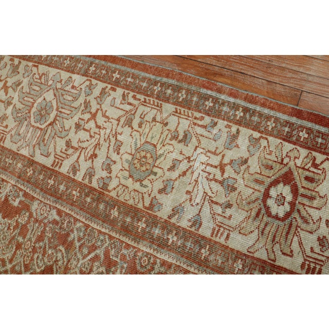 Antique Oversize Square Persian Mahal Sultanabad Rug For Sale - Image 11 of 11