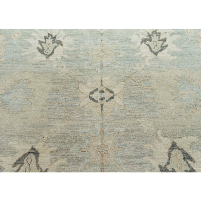 Oushak Square Rug 8'11" x 9'4" For Sale - Image 4 of 4