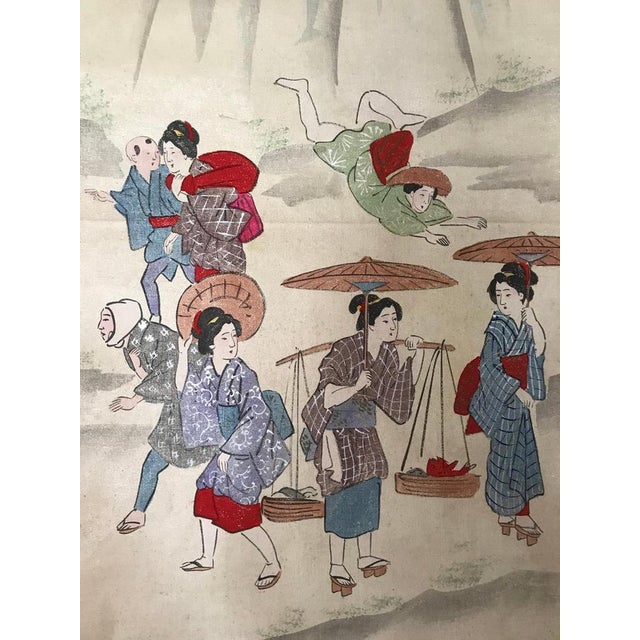 Large Japanese Edo Period Kakemono Scroll Hangings, 19th Century, Set of 6 For Sale - Image 13 of 18