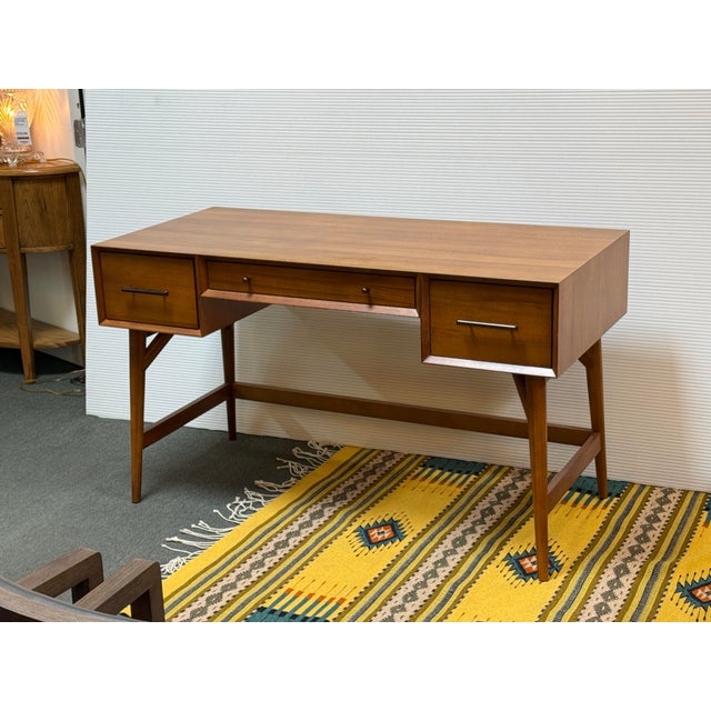 Wood West Elm Mid-Century Desk For Sale - Image 7 of 12