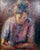 Oil on canvas – Expressionist portrait of a young woman – 20th century This oil on canvas portrait of a young woman is...