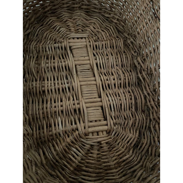 Wood Basket with Large Handle, 1890s For Sale - Image 7 of 13