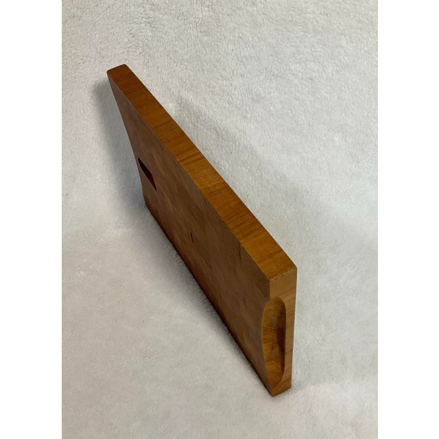 Mid-Century Modern Mid Century 1960s Cez Ceramic Art Tile Rako Calibrage Special Denmark Teak Cutting Board For Sale - Image 3 of 12