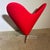 Textile Heart Cone Chair in Red by Verner Panton, 1970s For Sale - Image 7 of 9
