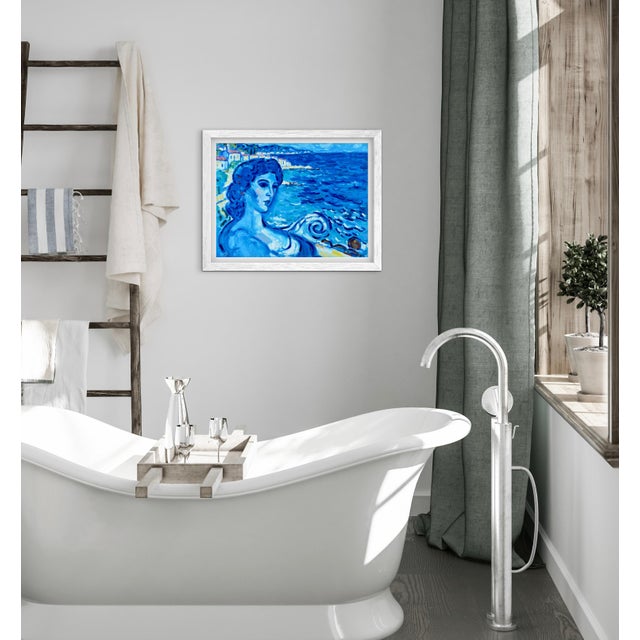 Figurative The Blue Hour Mosaic - Original Seascape in Oil For Sale - Image 3 of 14