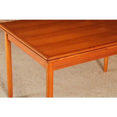 Mid-Century Danish Extending Dining Table in Teak, 1970s For Sale - Image 4 of 11