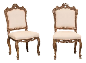 18th Century Italian Venetian Ornate Side Chairs - Set of 2