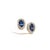 2010s Natural Sapphire Diamond Stud Earrings 14k W Gold 0.64 TCW Certified For Sale - Image 5 of 12