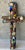 Late 20th-Century Mosaic-Style Faux "Jeweled" Stone, Glass & Wood Cross Wall Hanging For Sale - Image 15 of 16
