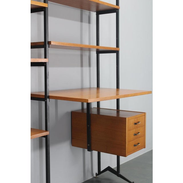 Italian Teak Shelf with Desk, 1970s For Sale - Image 10 of 18