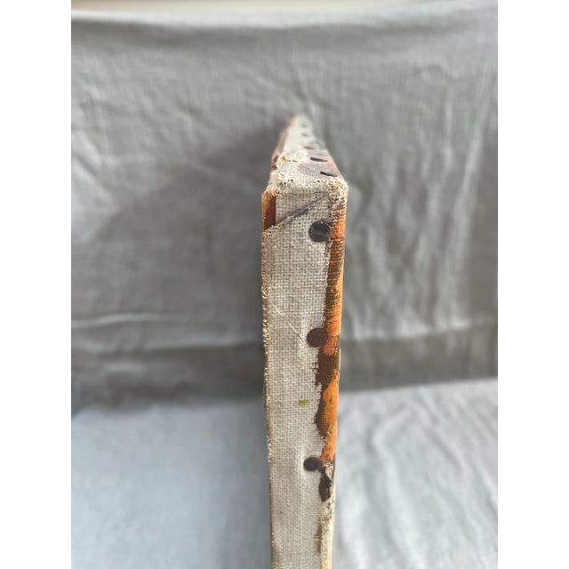 Copper Rustic Courtyard Scene Oil Painting by Nean Gallé, Mid-20th Century For Sale - Image 8 of 10