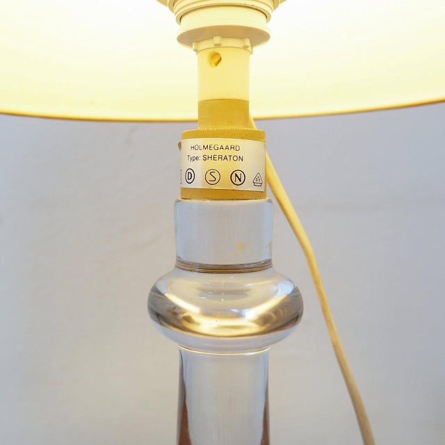 Glass Sheraton Model Glass Table Lamp by Michael Bang for Holmegaard, 1970s For Sale - Image 7 of 12