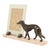 Glass Large Art Deco Marble Photo Frame with Greyhound, 1930s For Sale - Image 7 of 17