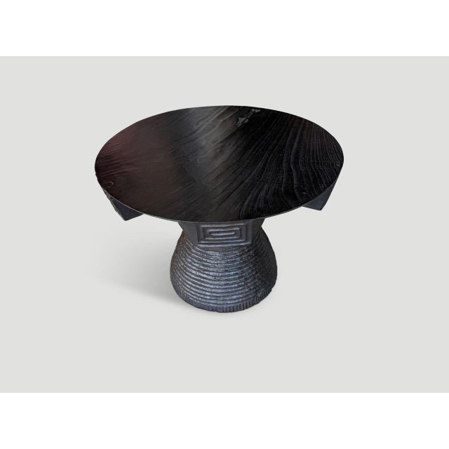 Andrianna Shamaris Impressive Century Old Side Table For Sale - Image 4 of 6