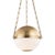 Transitional Hudson Valley Lighting Mark D. Sikes Sphere No.2 2-Light Small Pendant, Aged Brass For Sale - Image 3 of 3