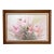 Vintage Signed Pastel Floral & Butterfly Oil Painting in Wood Frame For Sale