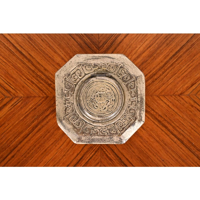 Bronze Tiffany Studios New York "Zodiac" Bronze Inkwell For Sale - Image 8 of 13