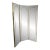 Hollywood Regency 1970s Brass Mirrored 3-Panel Screen For Sale