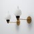 Vintage Italian Sconces in Brass and Opaline Glass, 1950s, Set of 2 For Sale - Image 4 of 12