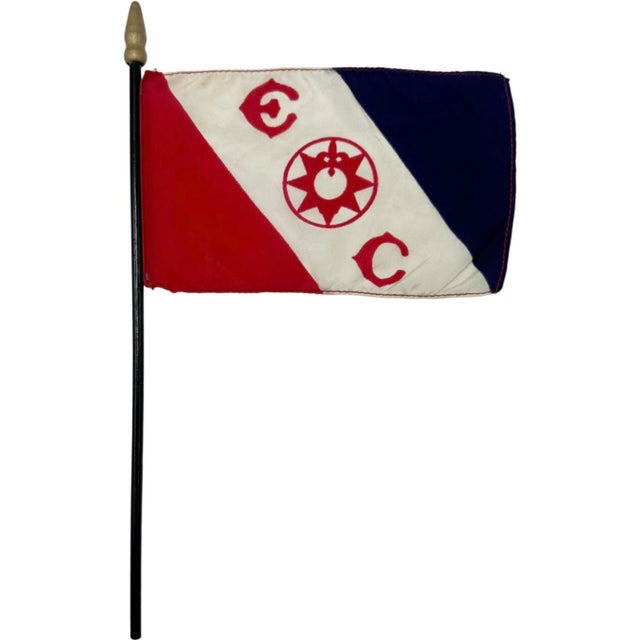 Vintage the Explorers Club Desk Tabletop Flag 11"h For Sale - Image 12 of 15