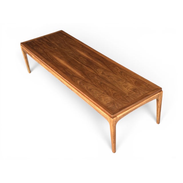 Mid Century Modern Walnut Coffee Table Dovetail Top Restored For Sale - Image 12 of 16