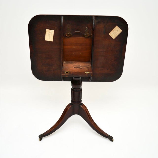 Wood Antique Regency Tilt Top Table, 1800 For Sale - Image 7 of 9