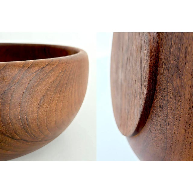 1970s Hand Turned Teak Wood Set of Bowls, 5 Pieces For Sale - Image 9 of 11