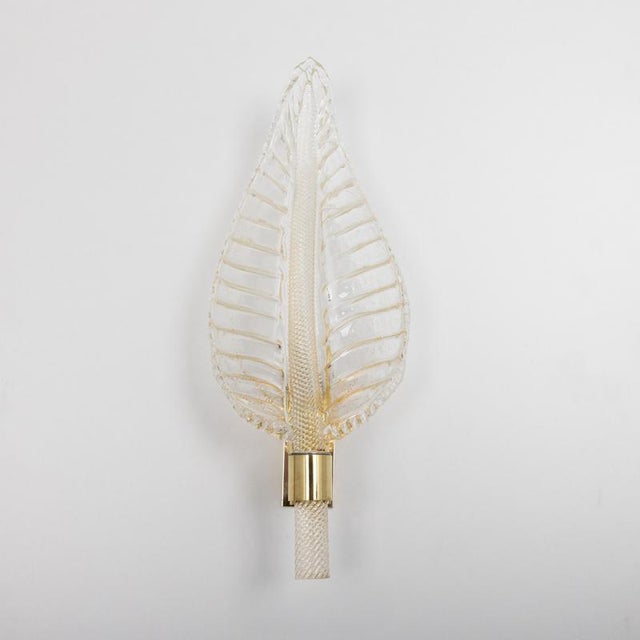 Murano Glass Wall Sconces attributed to Barovier & Toso, Italy, 1970s, Set of 2 For Sale - Image 6 of 10