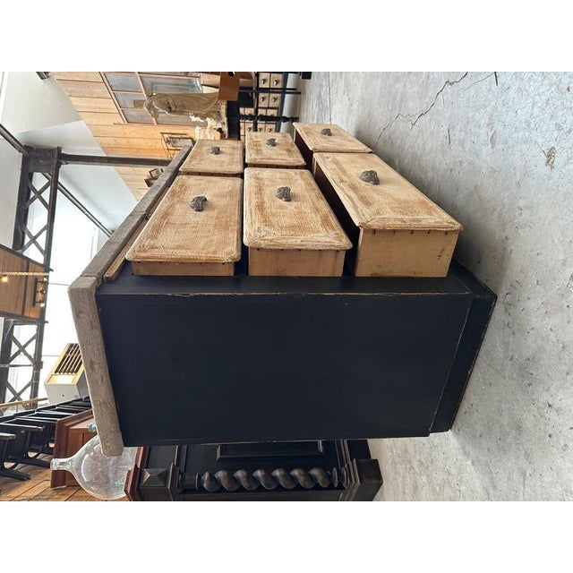 Wood Antique 6-Drawer Cabinet For Sale - Image 7 of 16