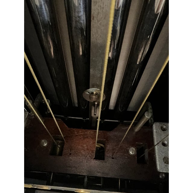 Brown 1915 Herschede Hall Walnut Grandfather Tall Clock 5 Chimes For Sale - Image 8 of 10